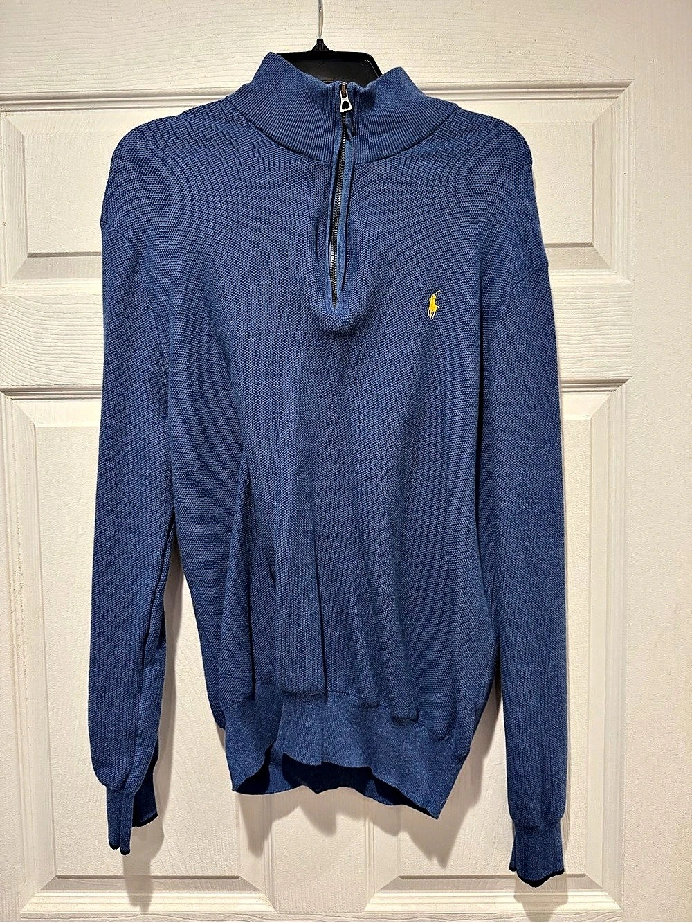 Polo Ralph Lauren Men's Blue Quarter-Zip Pullover Like New
